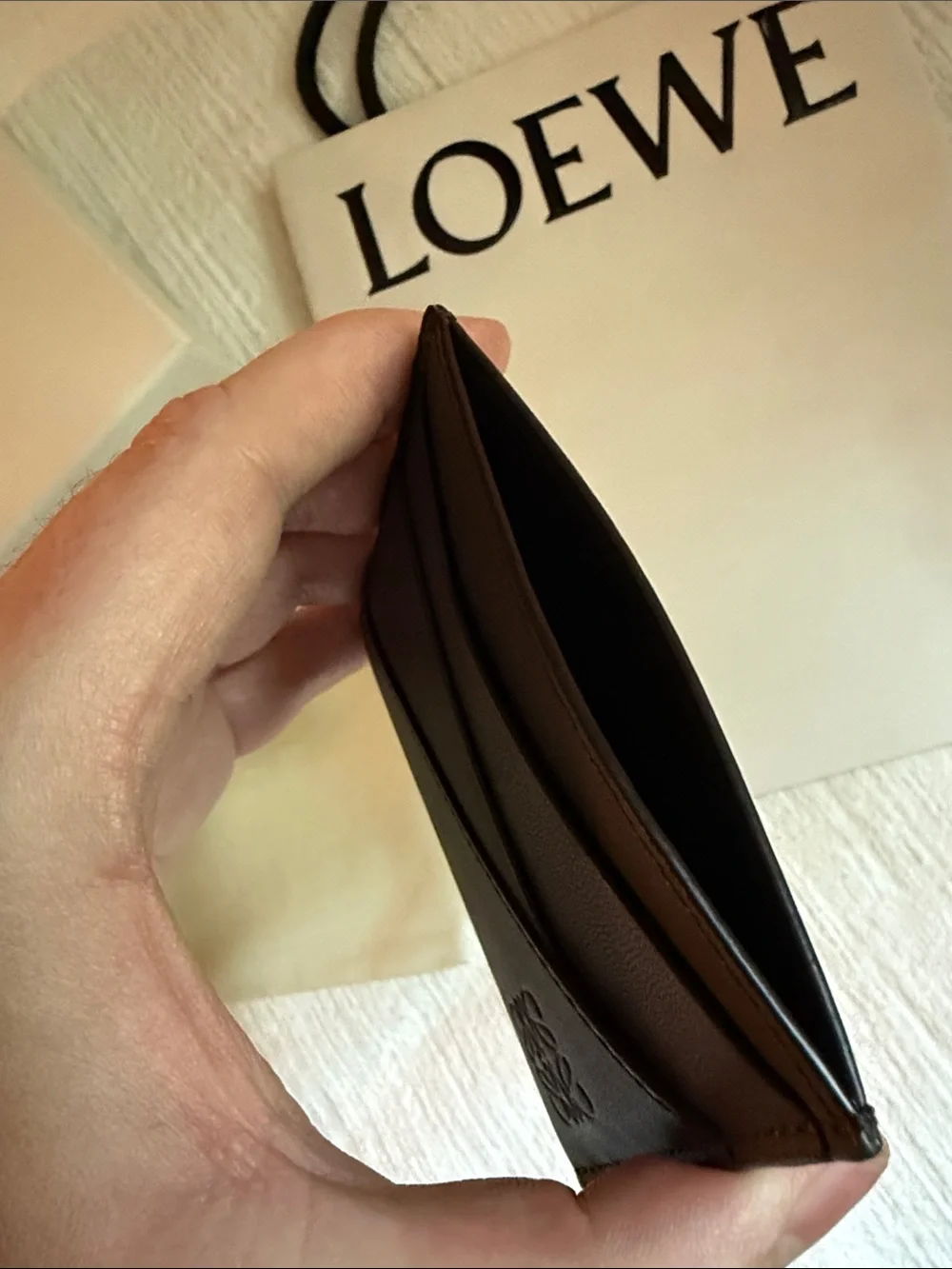 LOEWE Puzzle plain cardholder in classic calfskin